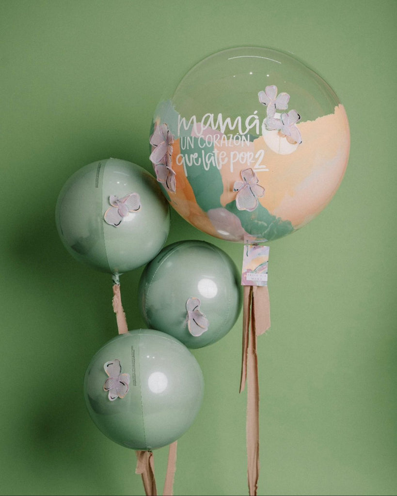Mother's Blossom Bubble “Un corazón que late por 2" + Blossom Mint Orbz Bouquet