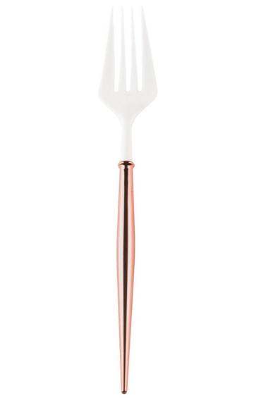 White and Rose Gold Bella 20 pieces Cocktail Forks