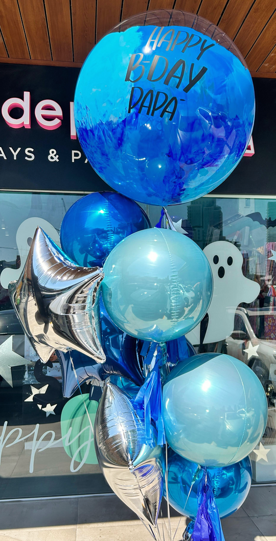 Bouquet Burbuja Gigante + Stars + Orbz