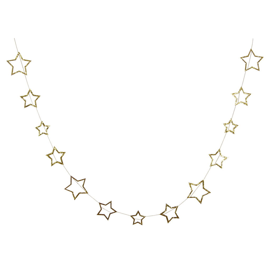 Gold Stars Glitter Garland