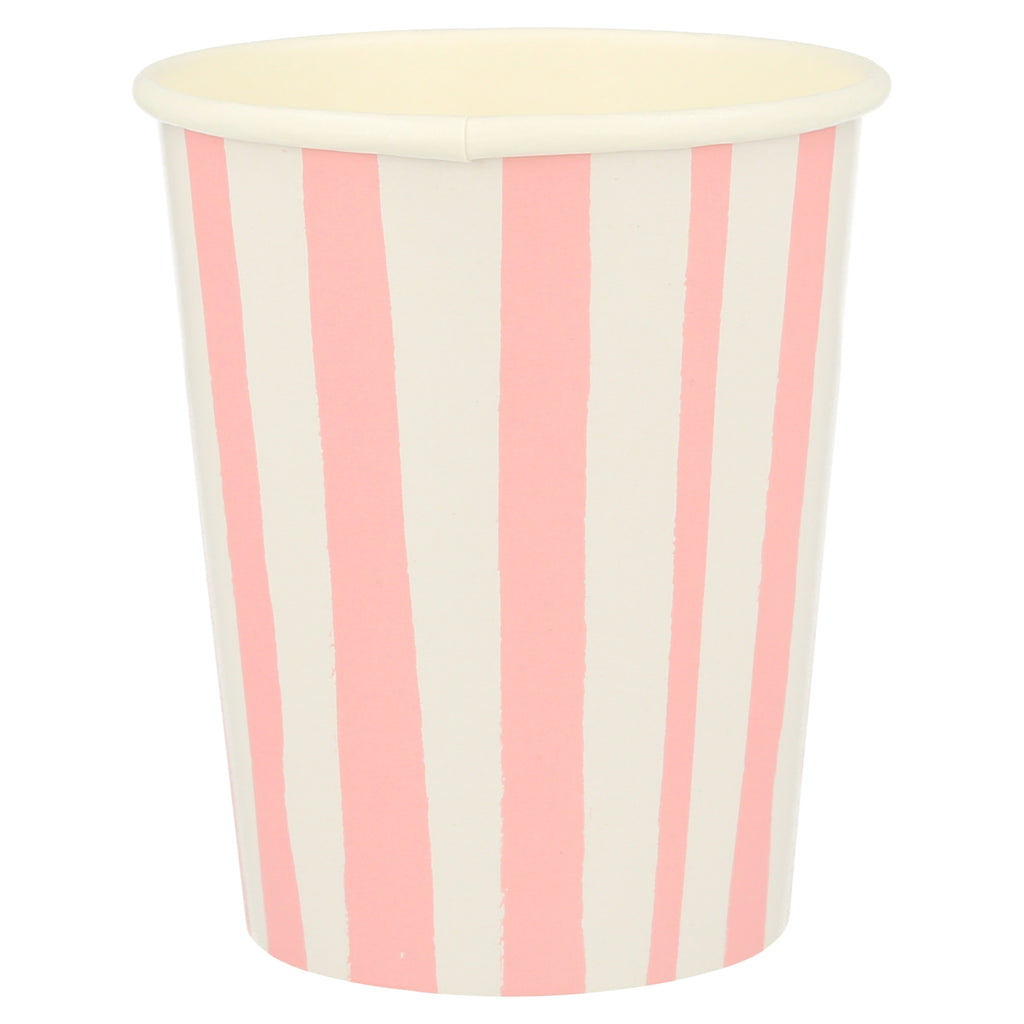 Pink Stripe Cups