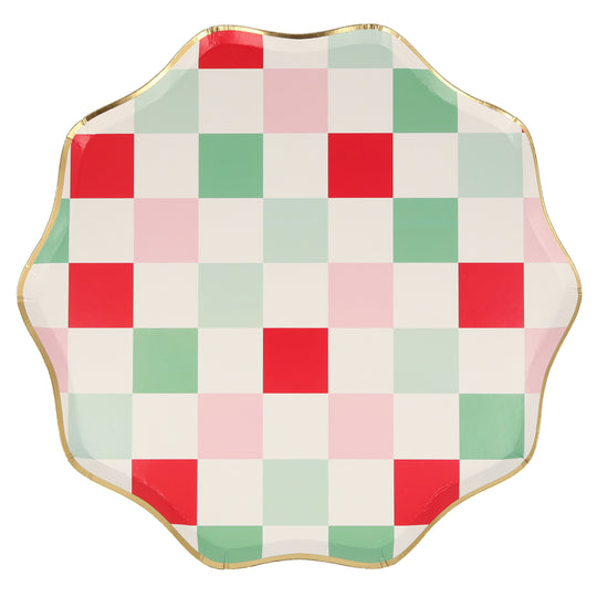 Multi Check Dinner Plates