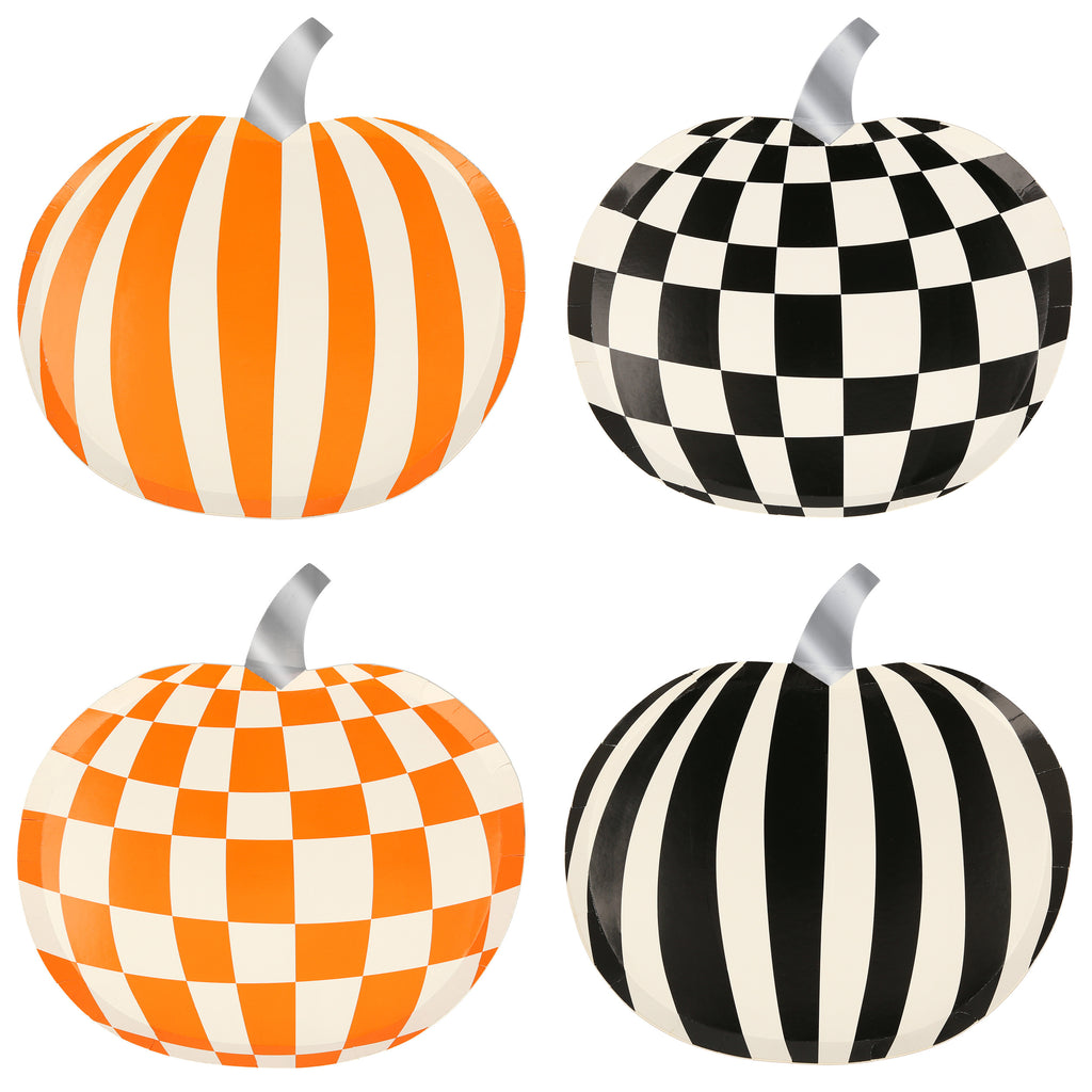 Mod Pattern Pumpkin Plates