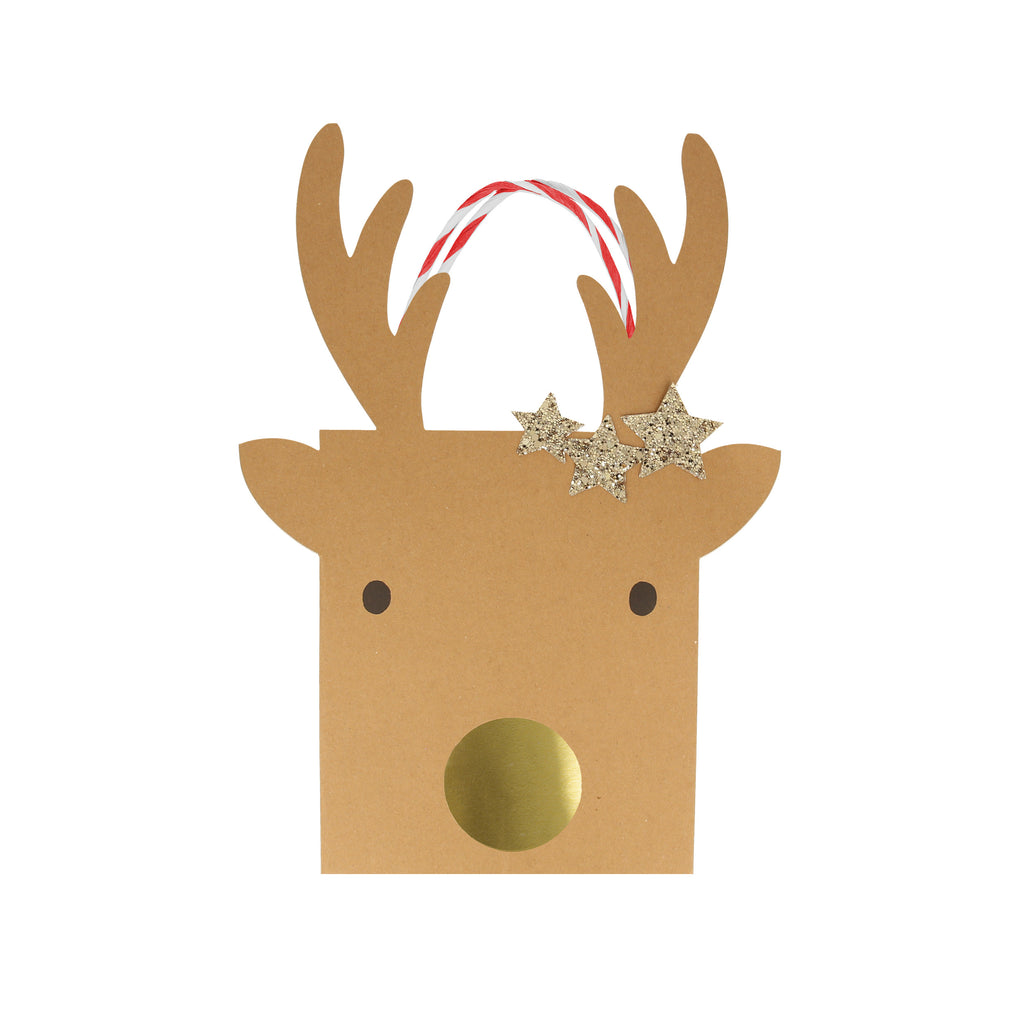 Small Reindeer With Star Gift Bags