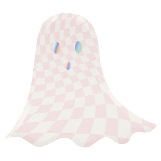 Pink Checker Ghost Plates