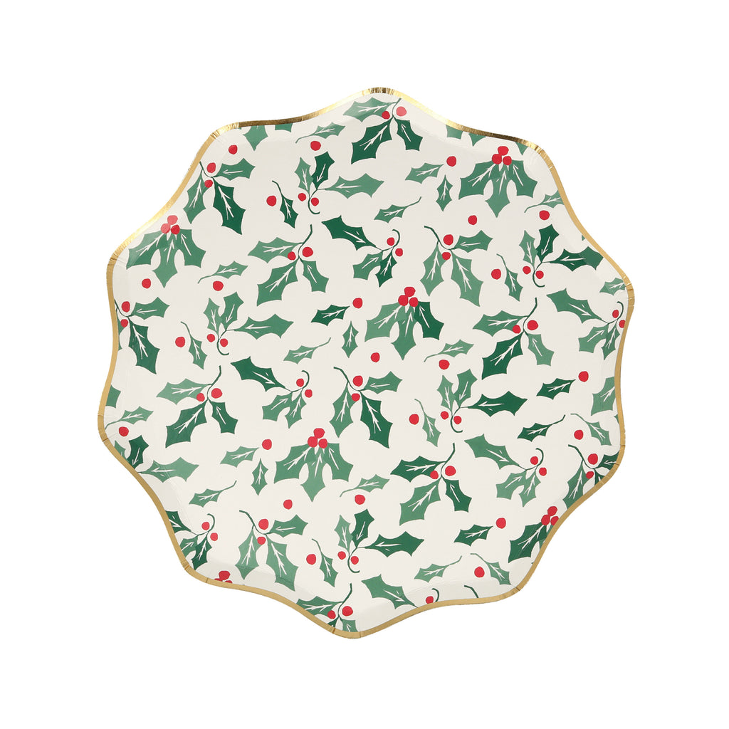 Holly Pattern Side Plates