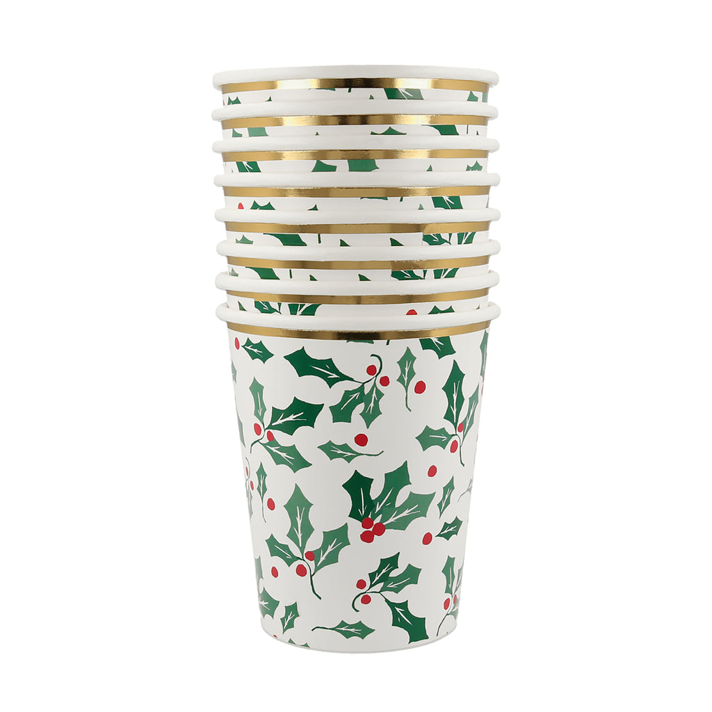 Holly Pattern Cups