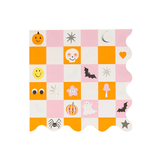 Groovy Halloween Icon Large Napkins