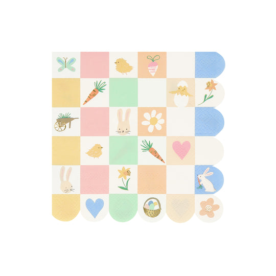 Easter Icon Checkerboard Large Napkins