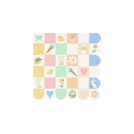 Easter Icon Checkerboard Small Napkins