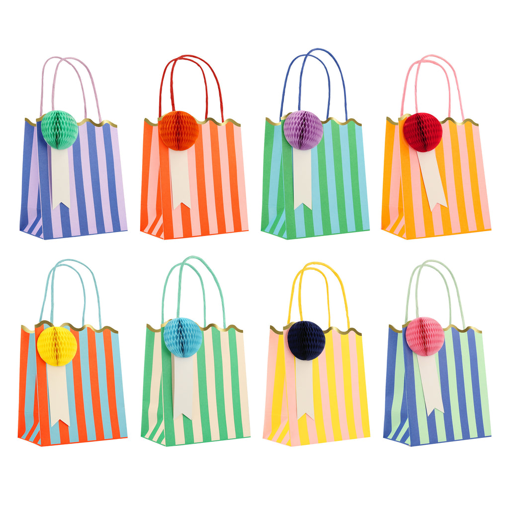 Stripe Happy Birthday Party bags