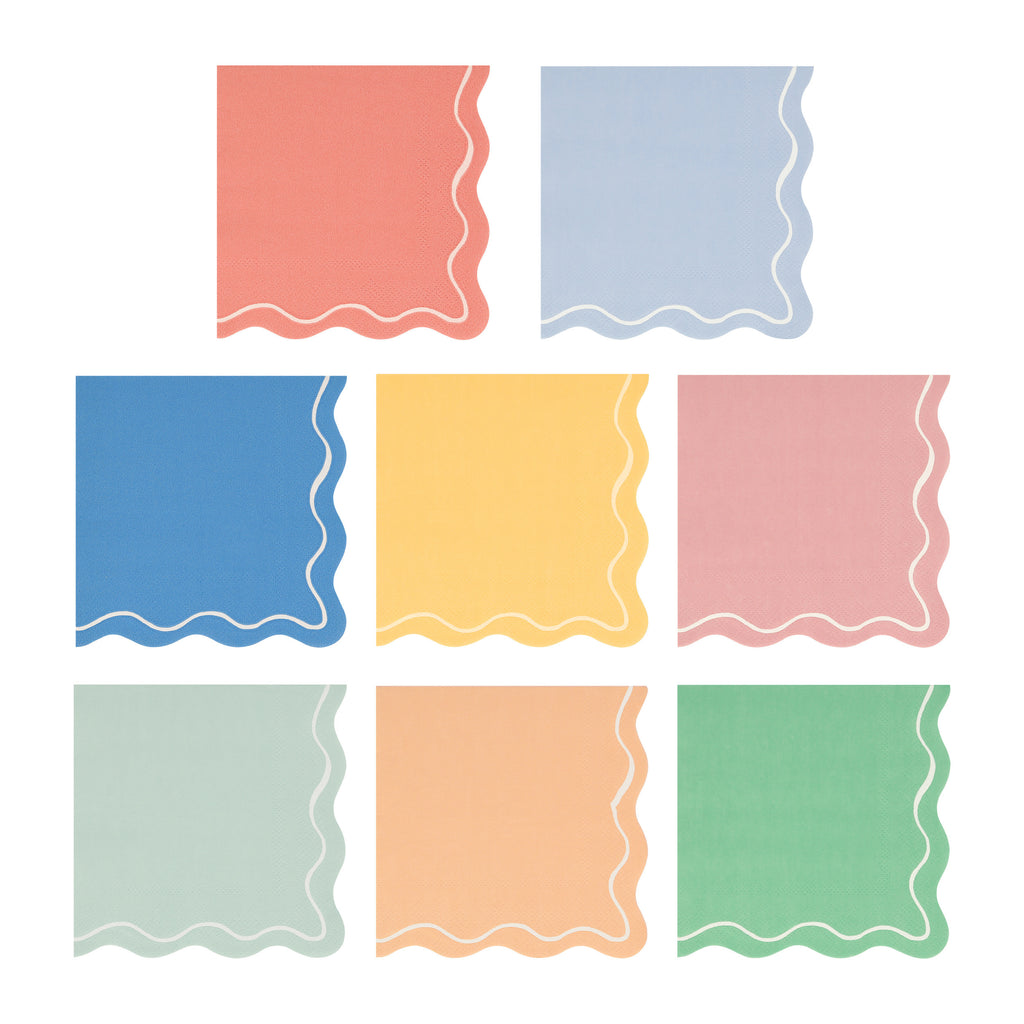 Mixed Wavy Small Napkins