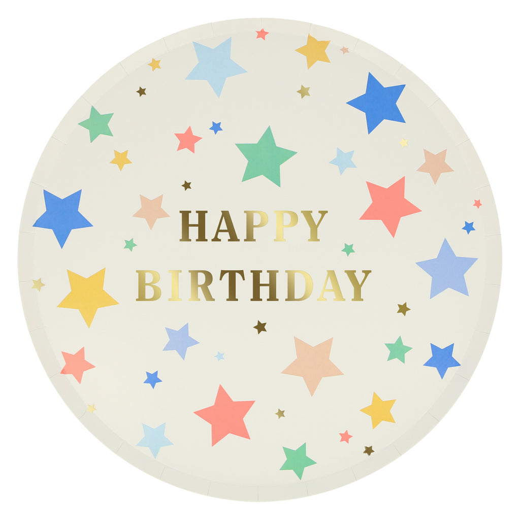 Happy Birthday Star Dinner Plates