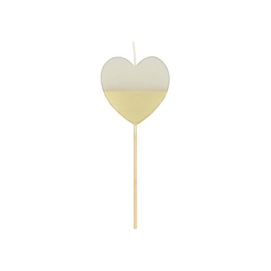 Gold Dipped Heart Candle