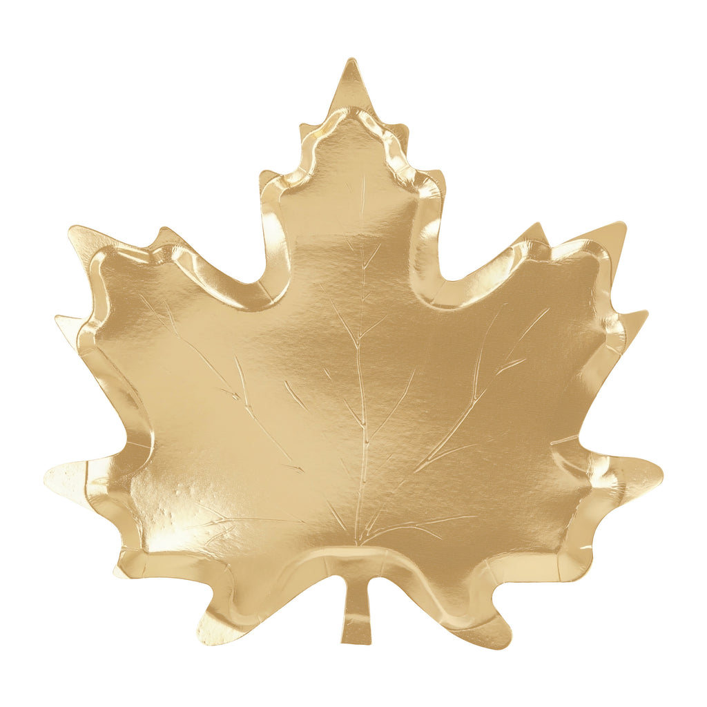 Gold Maple Leaf Plates