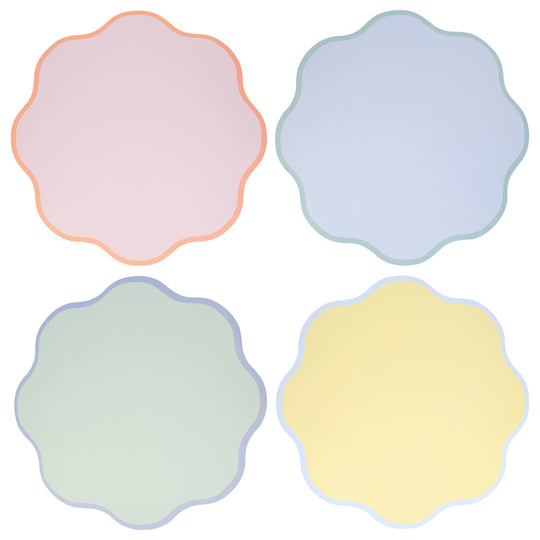 Wavy Round Paper Placemats