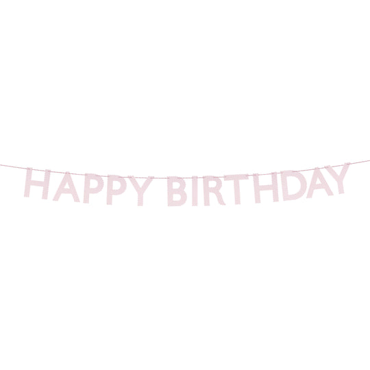 Pink Happy Birthday Garland