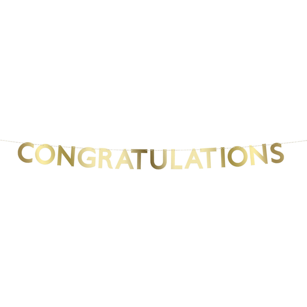 Gold Scallop Congratulations Garland