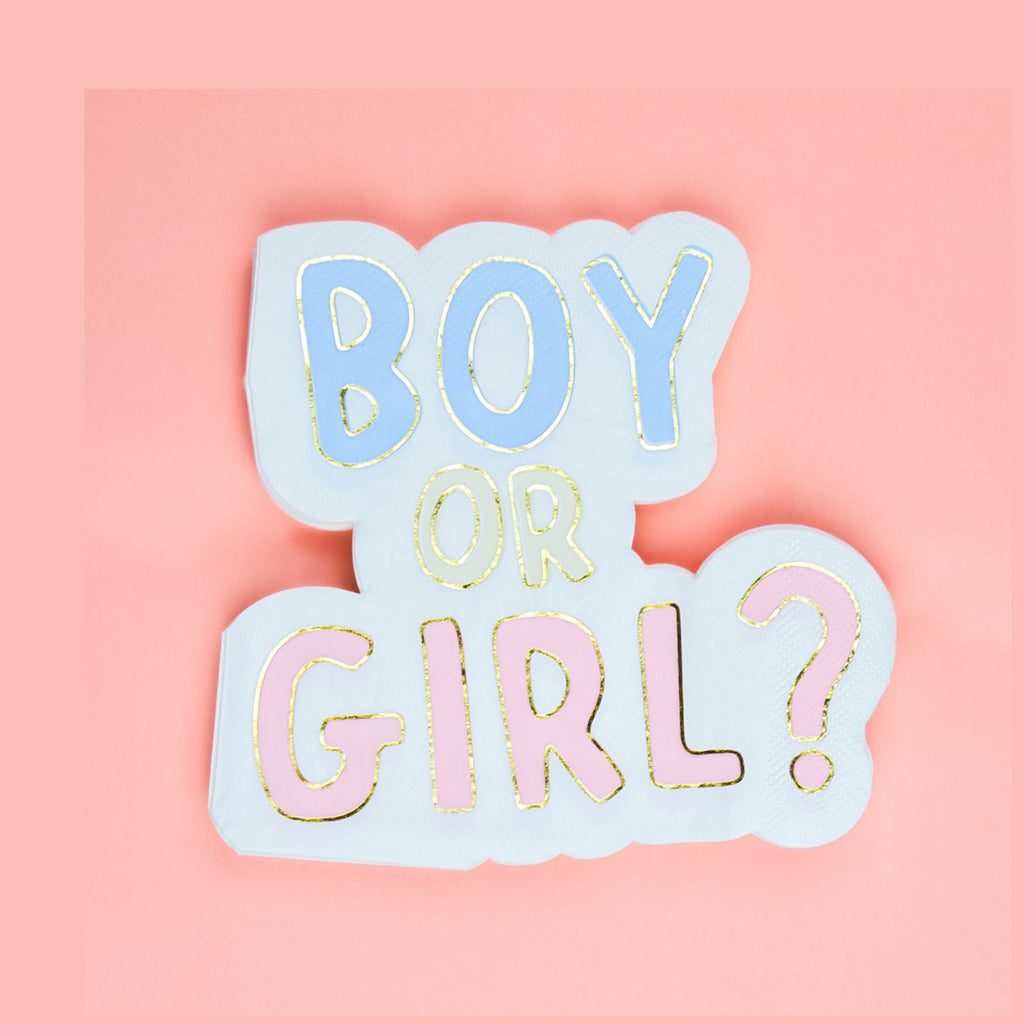 Boy or Girl? - Gender Reveal Napkin