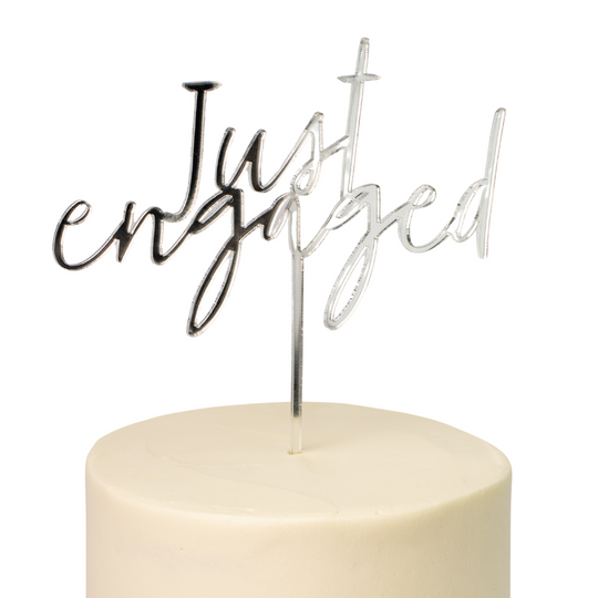 Just Engaged Cake Topper
