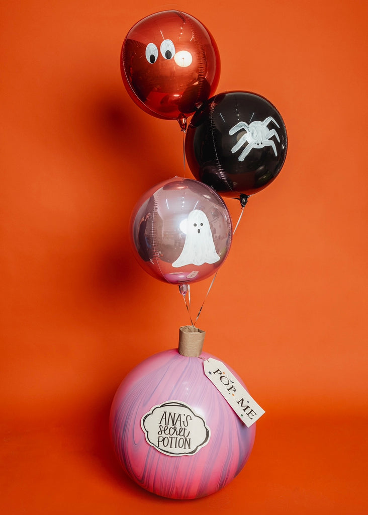Bouquet Halloween Orbz + POPTION ME Balloon  + Candy + Halloween Surprises