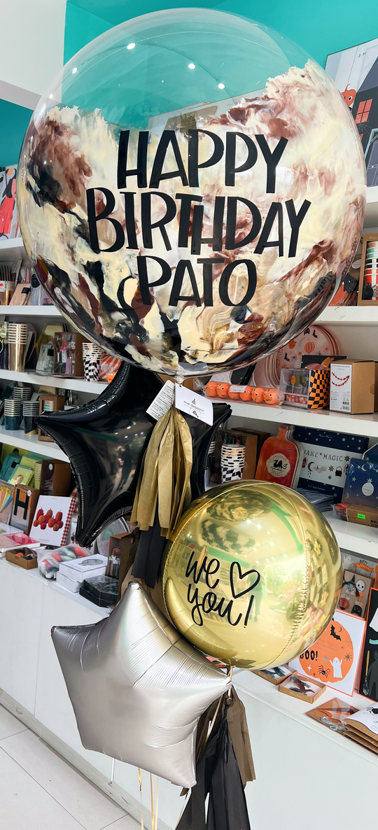 Bouquet Burbuja Gigante + Stars + Orbz