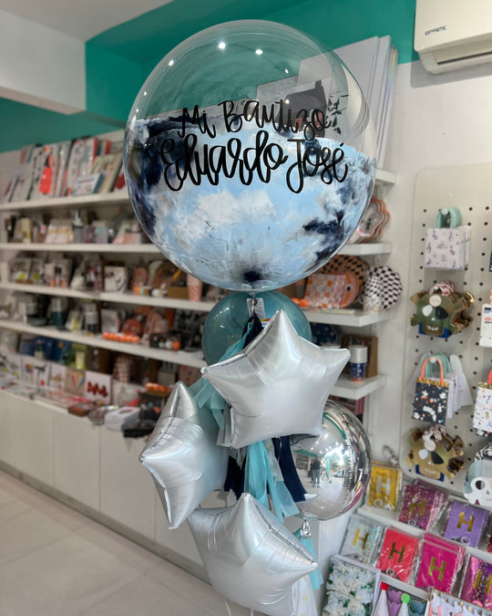 Bouquet Burbuja Gigante Pintada + Orbz + Star