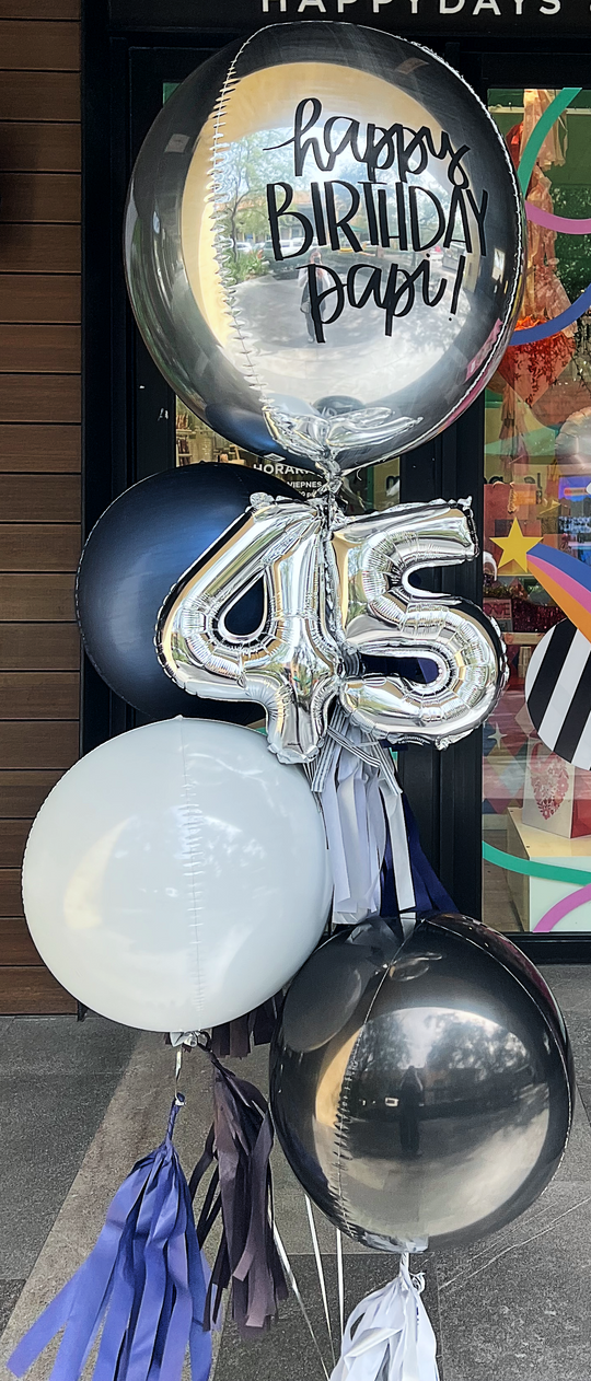 Bouquet Orbz Jumbo + Orbz + Números Colgando