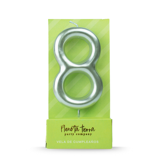 Vela Plata Número 8