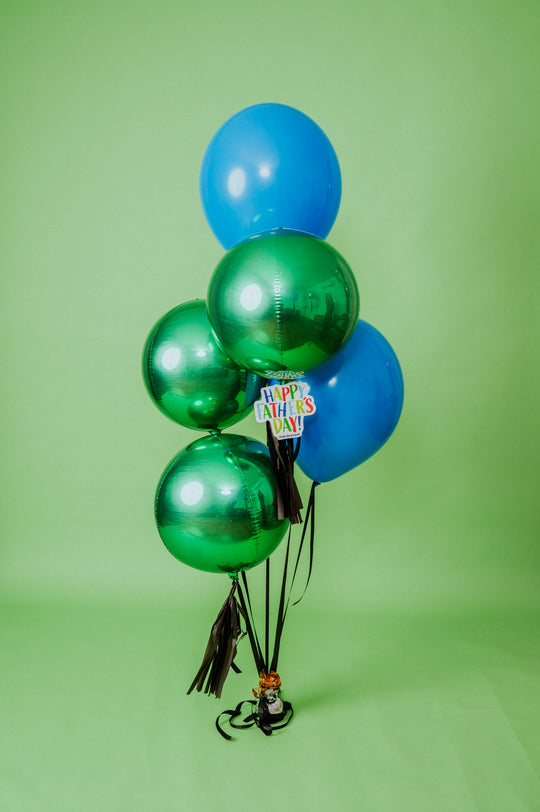 Bouquet Blue Latex + Green Orbz
