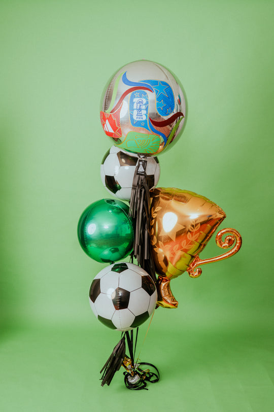 Bouquet FWC Soccer Ball + Trophy Balloon + Soccer Orbz + Green Orbz
