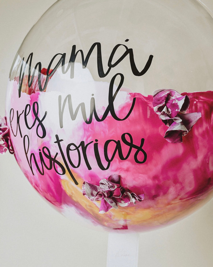 Giant Orchid Bubble + Small Hearts Bouquet