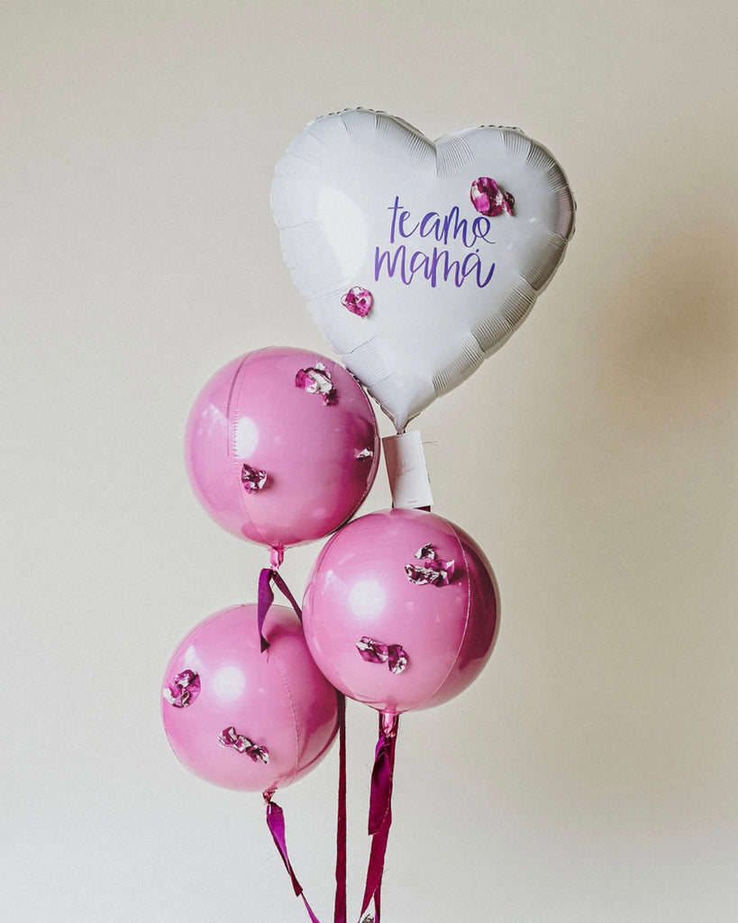 Jumbo Orchid Heart + Pink Orchid Orbz