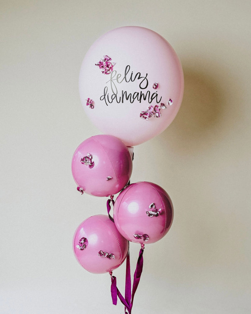 Orchid Giant Latex Balloon + Pink Orchid Orbz