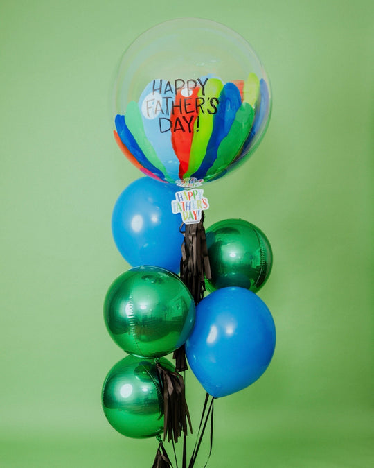 Bouquet Father's Day Bubble + Green Orbz + Blue Latex