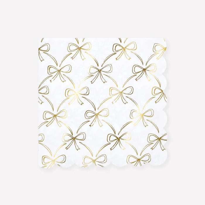 Gold Bow Large Napkins