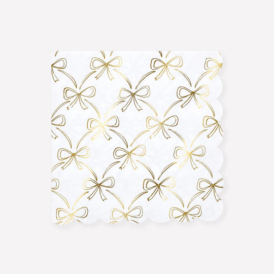 Gold Bow Large Napkins