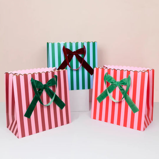 Striped Merry Christmas Large Gift Bags