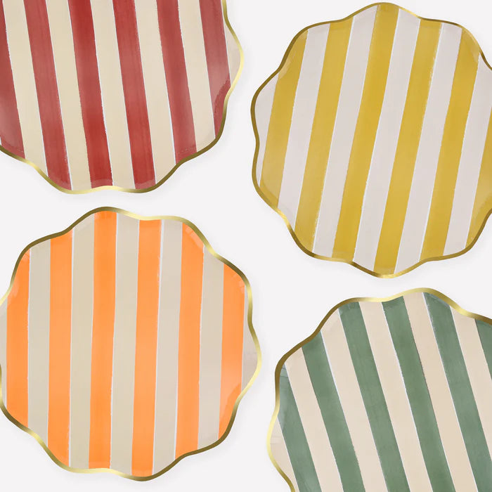Fall Stripe Dinner Plates