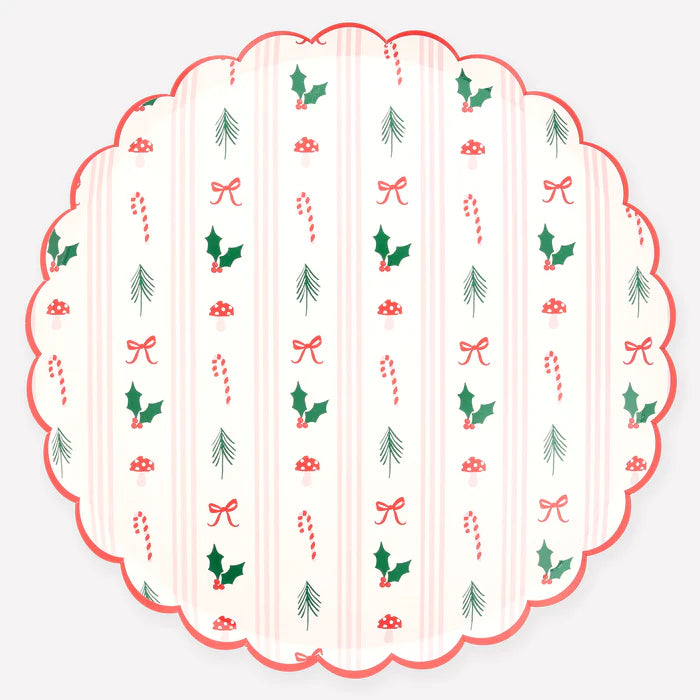 Festive Icon Stripes Dinner Plates