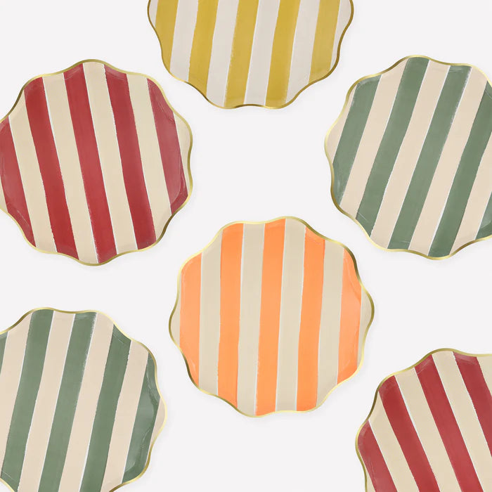 Fall Stripe Plates