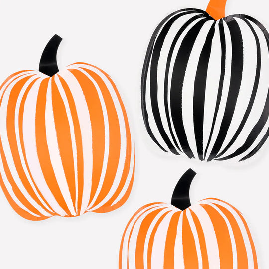 Stripe Pumpkin Plates