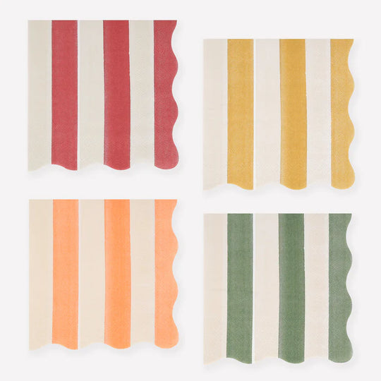 Fall Stripe Small Napkin