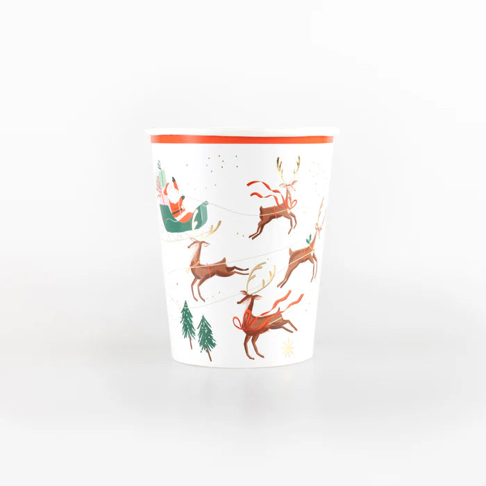 Santa, Sleigh & Reindeer Cups