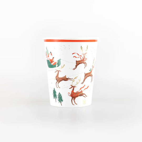 Santa, Sleigh & Reindeer Cups