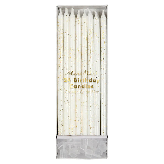 Gold Glitter Party Candles