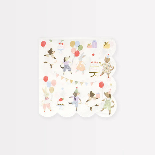 Animal Friends Small Napkins
