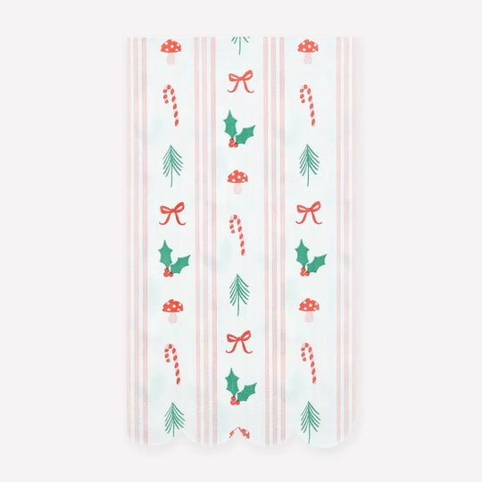 Festive Icon Stripe Guest Towels