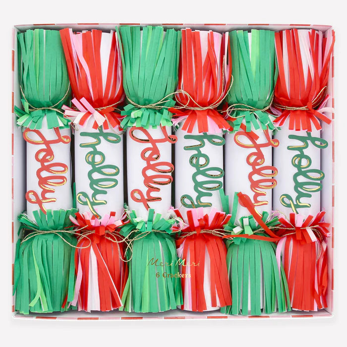 Jolly Holly Fringe Crackers