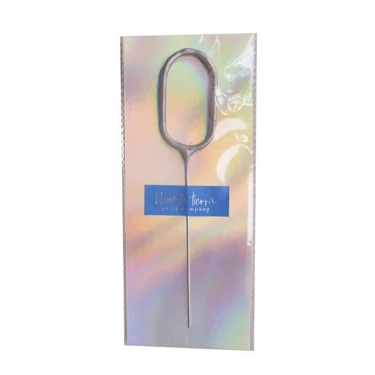 Silver Foil Sparkle Candle Silver 0